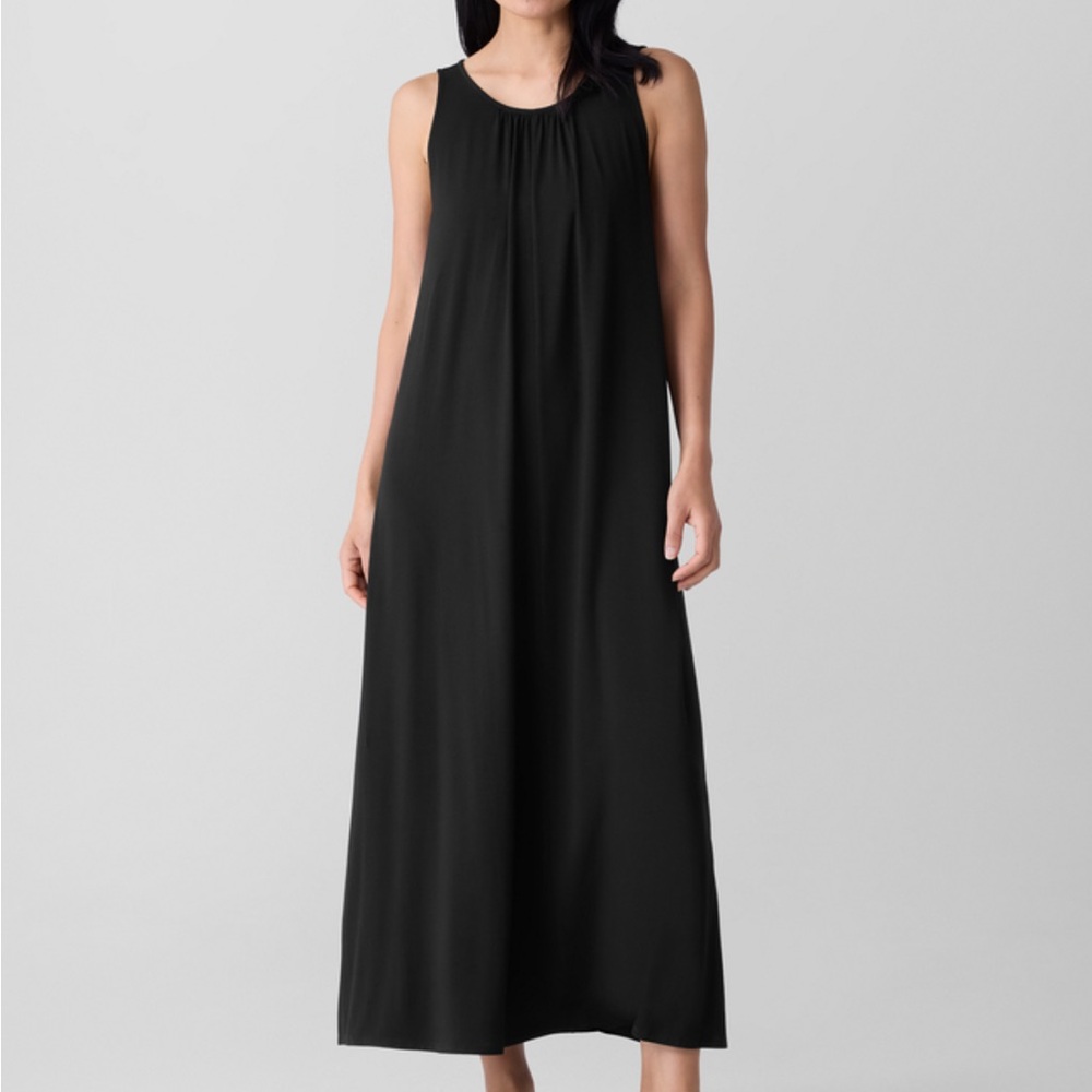 EUC Eileen Fisher Black Sleeveless Maxi Dress